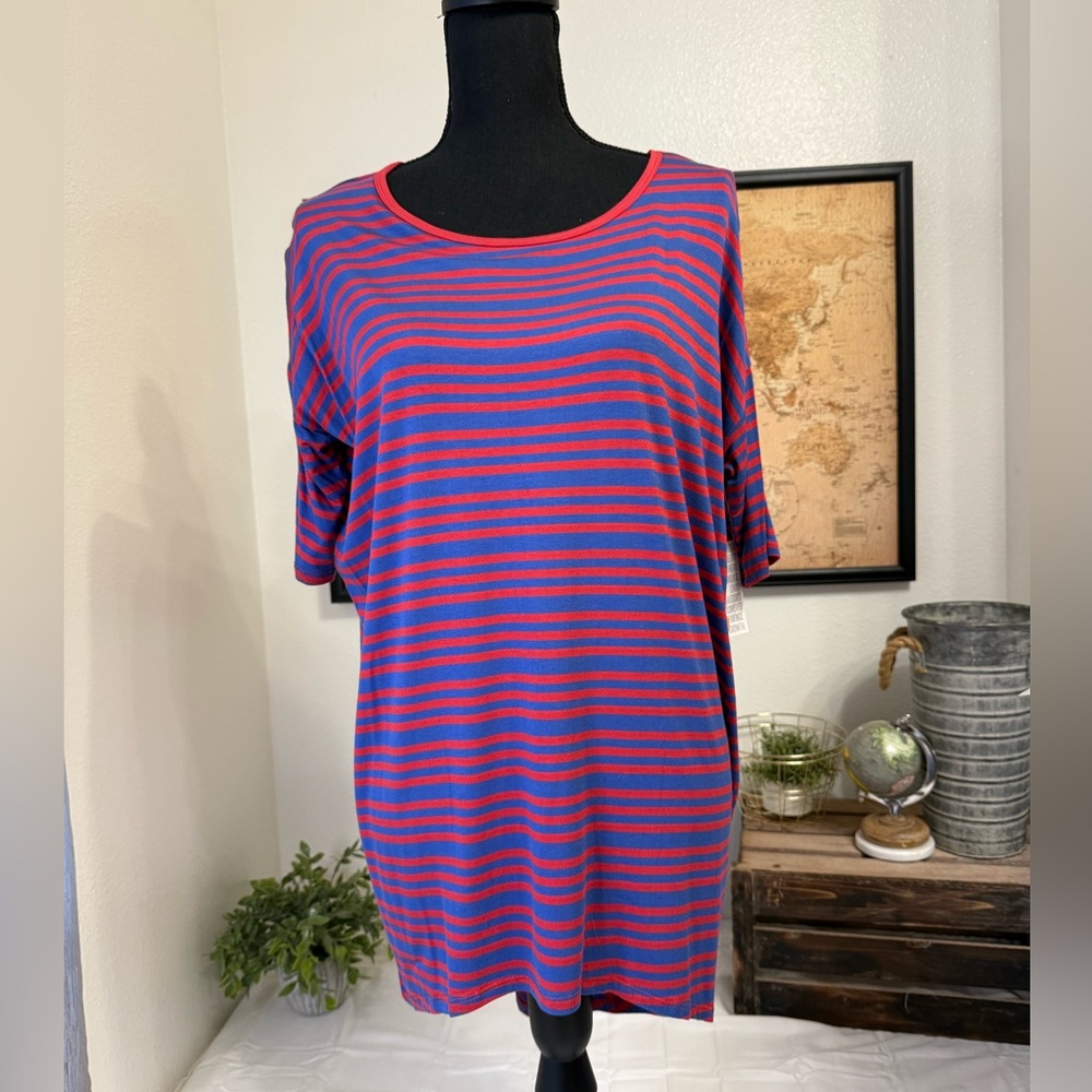Lularoe Irma striped tee Size XS